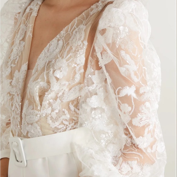 Rime Arodaky Amalfi grain de poudre and embellished tulle mini dress - 6 - Picture 3 of 6